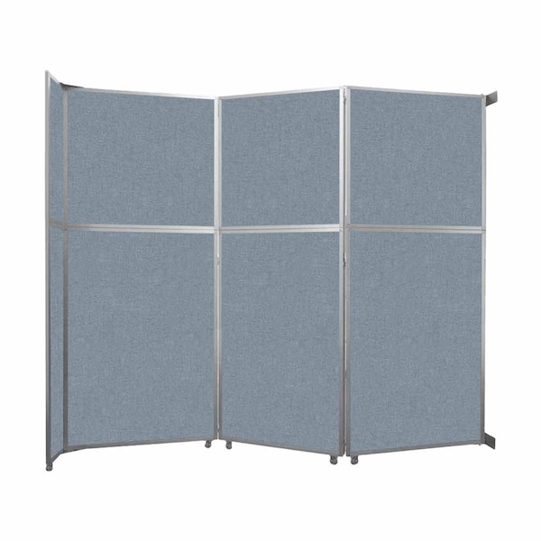 Operable Wall Folding Room Divider 11'9" x 10'3/4" Powder Blue Fabric